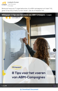 Document advertentie voorbeeld
