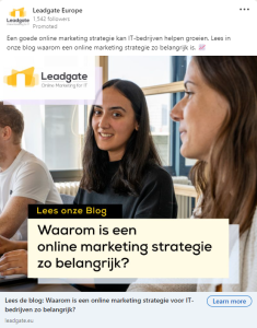 Single Image advertentie voorbeeld