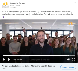 Video advertentie voorbeeld